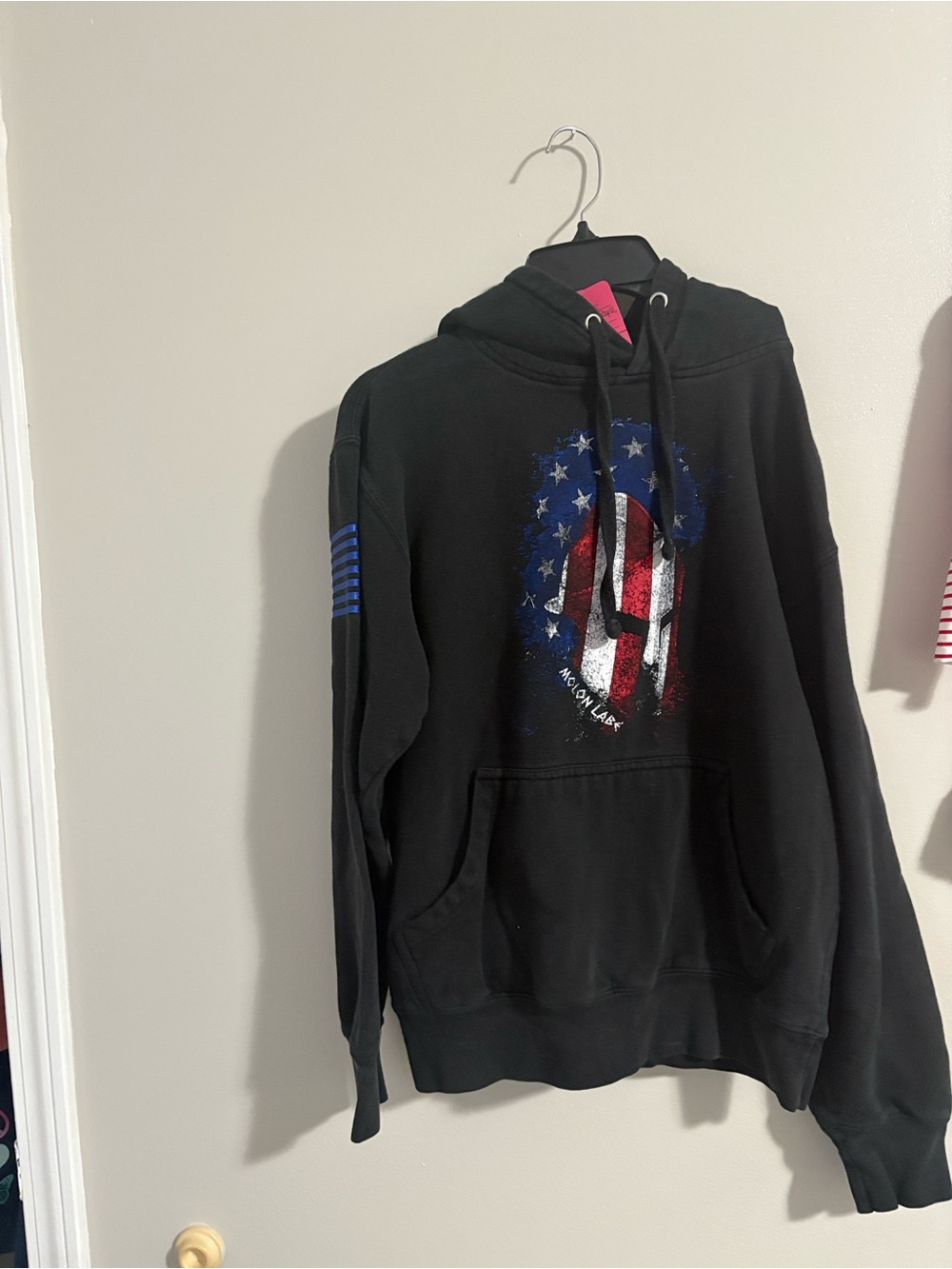 We The Free Black Pullover Hoodie with Patriotic Graphic
